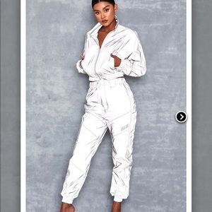 Reflective Silver Track Pants